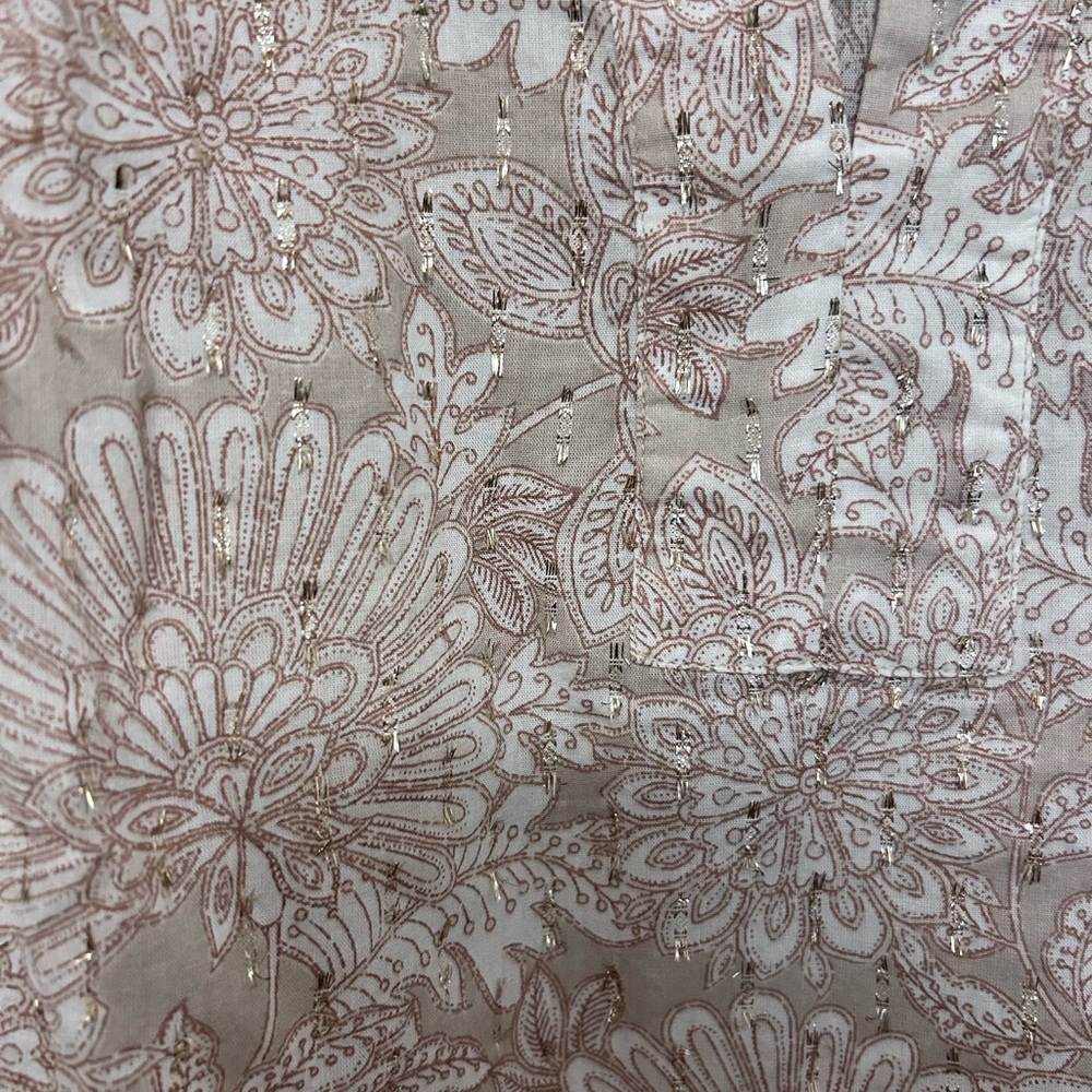 LOFT Women's Beige Floral Blouse - Picture 4 of 5